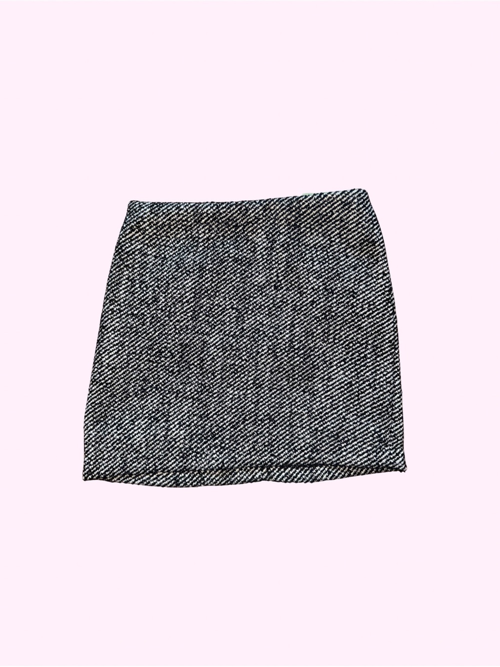 H&M Classic Black and White Tweed Mini Skirt